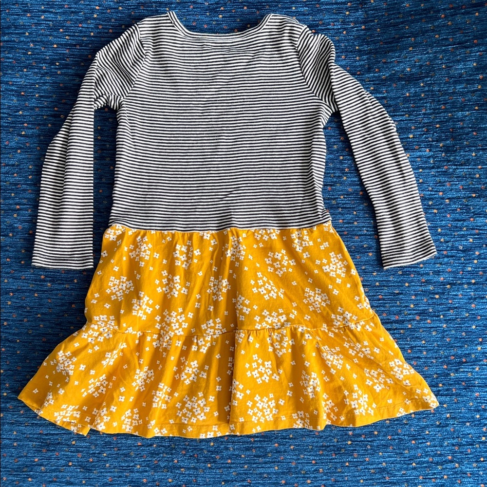 Mini Boden Multicolor Heart & Tea Collection Striped Yellow Floral Dress Bundle - Picture 12 of 14